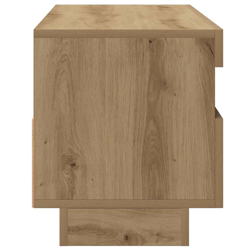 Tv-Benk Med Led-Lys Artisan Eik 100X35X40 Cm Konstruert Tre
