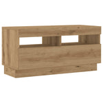 Tv-Benk Med Led-Lys Artisan Eik 80X35X40 Cm Konstruert Tre