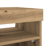 Tv-Benk Med Led-Lys Artisan Eik 80X35X40 Cm Konstruert Tre