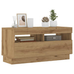 Tv-Benk Med Led-Lys Artisan Eik 80X35X40 Cm Konstruert Tre