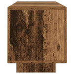 Tv-Benk Med Led-Lys Gammelt Tre 160X35X40 Cm Konstruert Tre