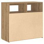 Skjenk Med Led-Lys Artisan Eik 80X35X75 Cm Konstruert Tre