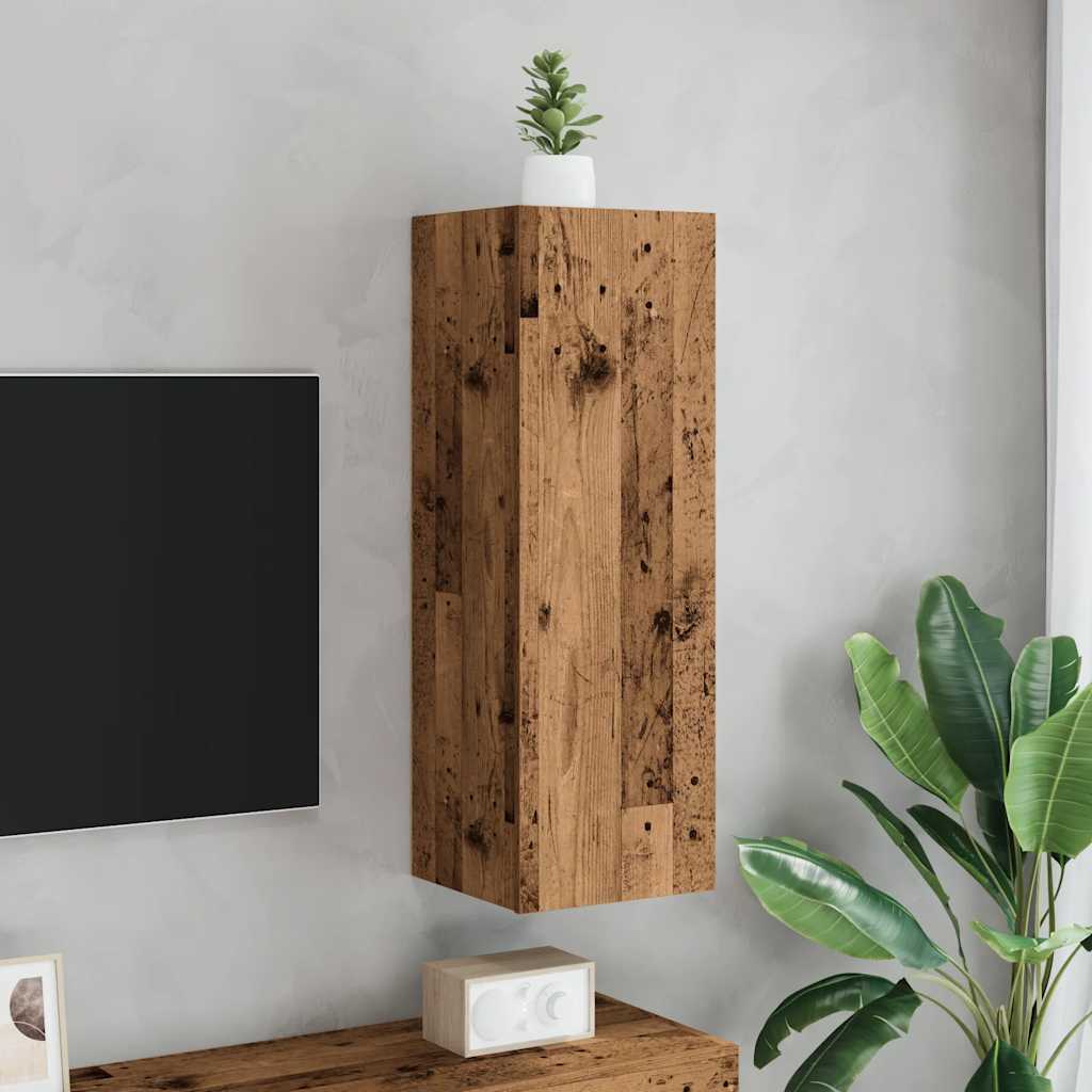 Tv-Benk Gammelt Tre 30,5X30X90 Cm Konstruert Tre