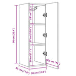 Tv-Benk Gammelt Tre 30,5X30X90 Cm Konstruert Tre