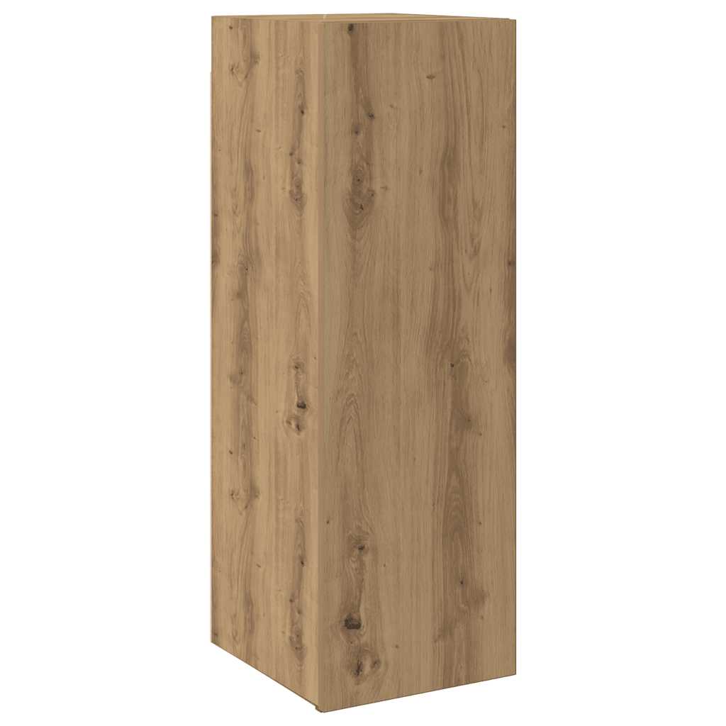 Tv-Benk Artisan Eik 30,5X30X90 Cm Konstruert Tre