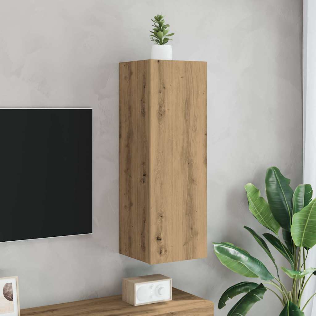 Tv-Benk Artisan Eik 30,5X30X90 Cm Konstruert Tre