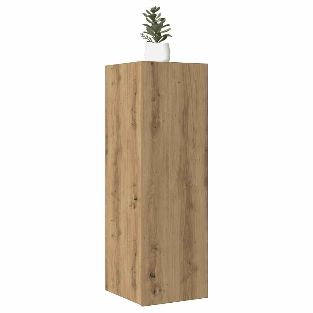 Tv-Benk Artisan Eik 30,5X30X90 Cm Konstruert Tre