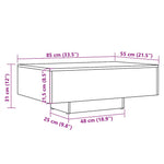 Salongbord Gammelt Tre 85X55X31 Cm Konstruert Tre