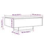 Salongbord Artisan Eik 85X55X31 Cm Konstruert Tre