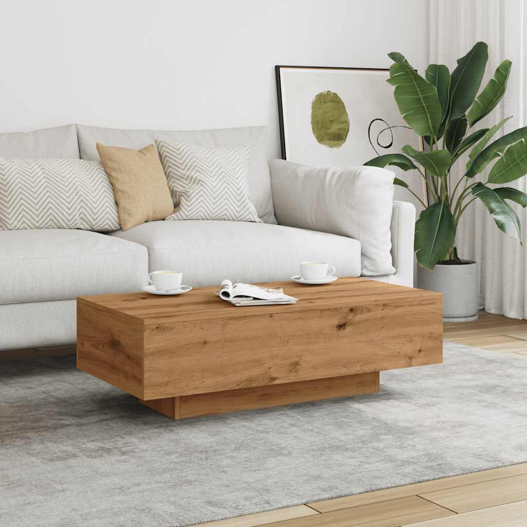 Salongbord Artisan Eik 100X49,5X31 Cm Konstruert Tre