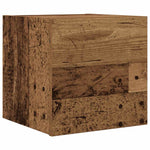 Vegghengt Tv-Benk Gammelt Tre 30,5X30X30 Cm