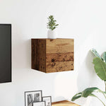 Vegghengt Tv-Benk Gammelt Tre 30,5X30X30 Cm