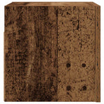 Vegghengt Tv-Benk Gammelt Tre 30,5X30X30 Cm