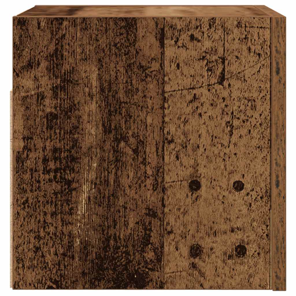 Vegghengt Tv-Benk Gammelt Tre 30,5X30X30 Cm