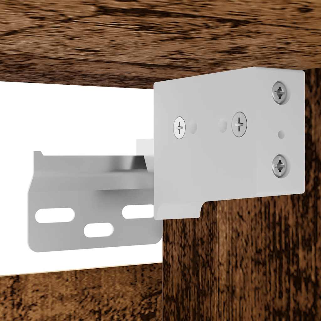 Vegghengt Tv-Benk Gammelt Tre 30,5X30X30 Cm