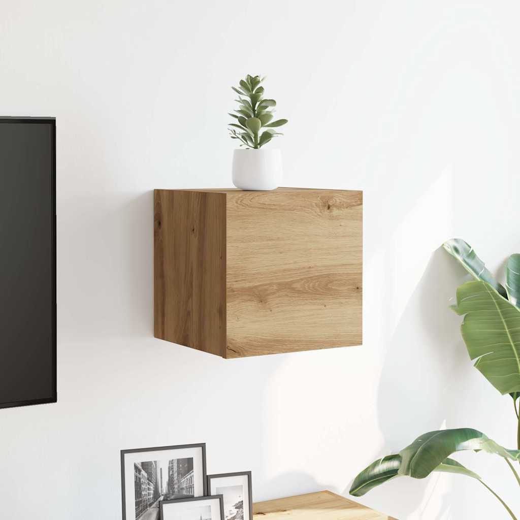 Vegghengt Tv-Benk Artisan Eik 30,5X30X30 Cm