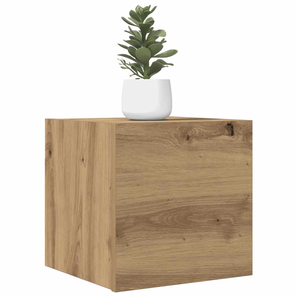 Vegghengt Tv-Benk Artisan Eik 30,5X30X30 Cm