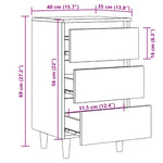 Nattbord Artisan Eik 40X35X69 Cm Konstruert Tre