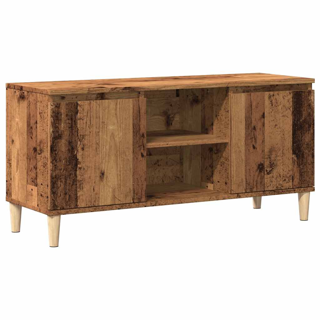 Tv-Benk Gammelt Tre 102X35X50 Cm Konstruert Tre
