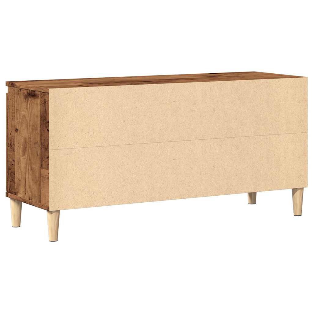Tv-Benk Gammelt Tre 102X35X50 Cm Konstruert Tre