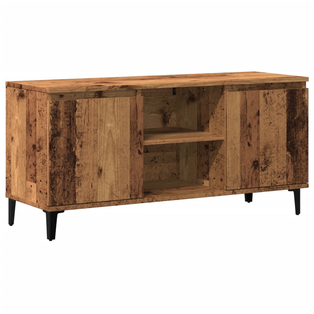 Tv-Benk Gammelt Tre 102X35X50 Cm Konstruert Tre