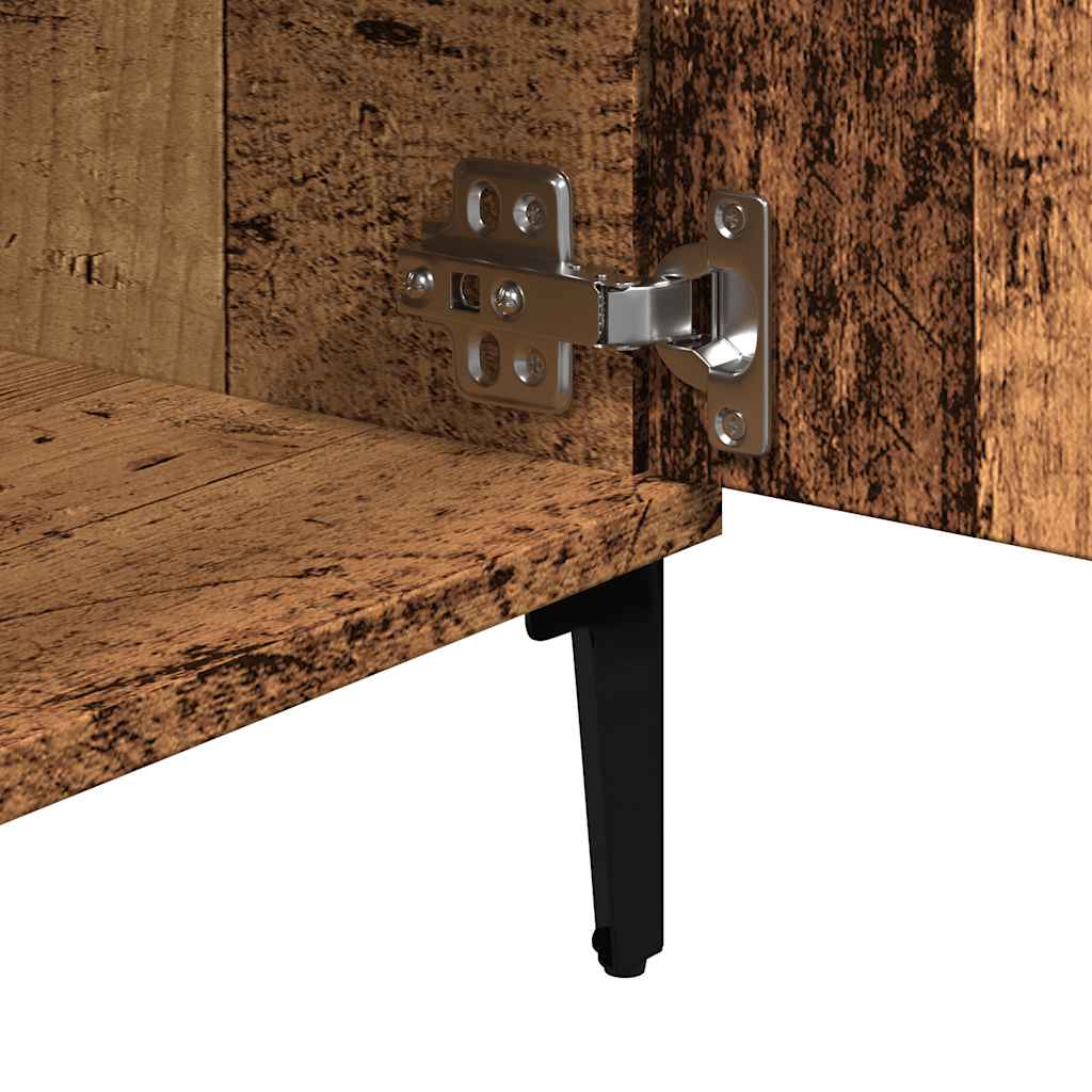 Tv-Benk Gammelt Tre 102X35X50 Cm Konstruert Tre