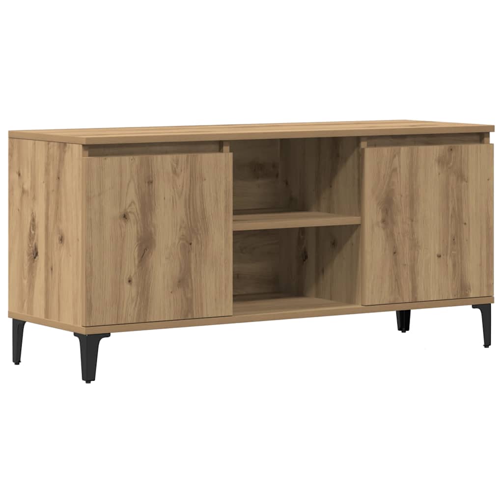 Tv-Benk Artisan Eik 102X35X50 Cm Konstruert Tre