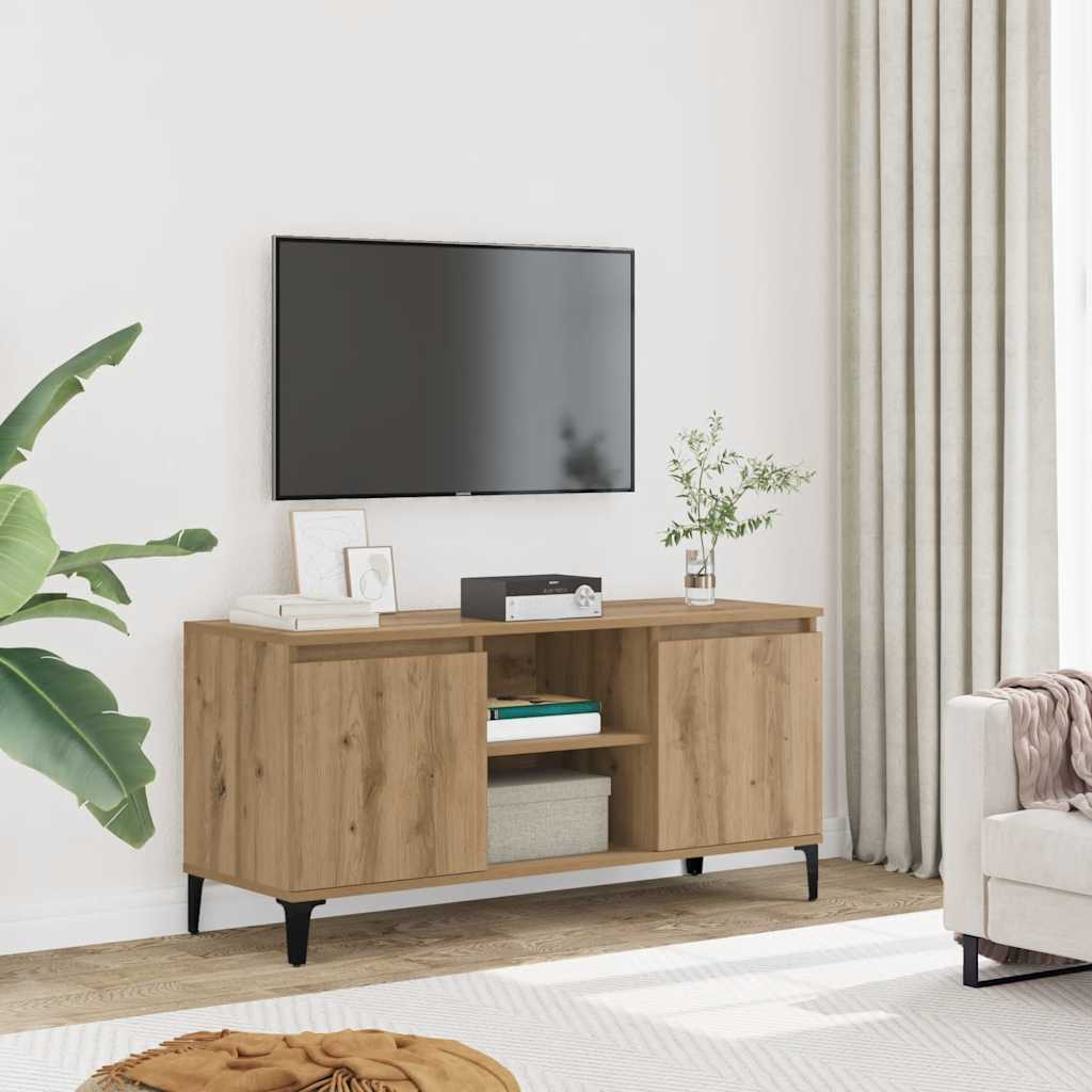 Tv-Benk Artisan Eik 102X35X50 Cm Konstruert Tre