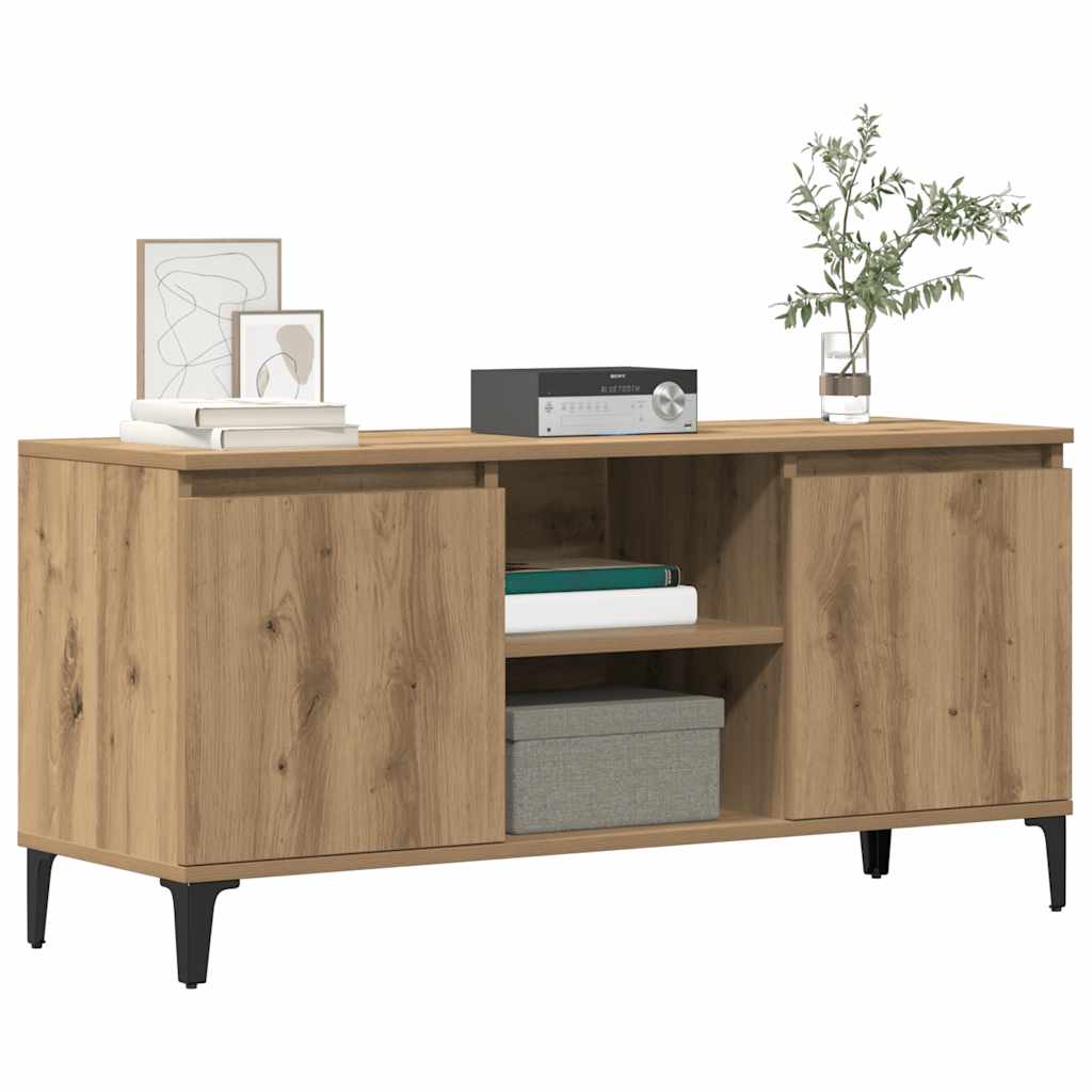 Tv-Benk Artisan Eik 102X35X50 Cm Konstruert Tre