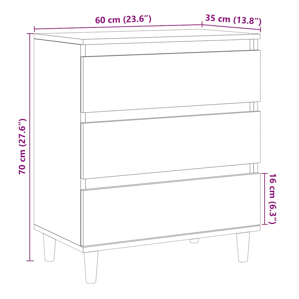 Skjenk Gammelt Tre 60X35X70 Cm Konstruert Tre