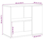 Sideskap Artisan Eik 60X30X50 Cm Konstruert Tre