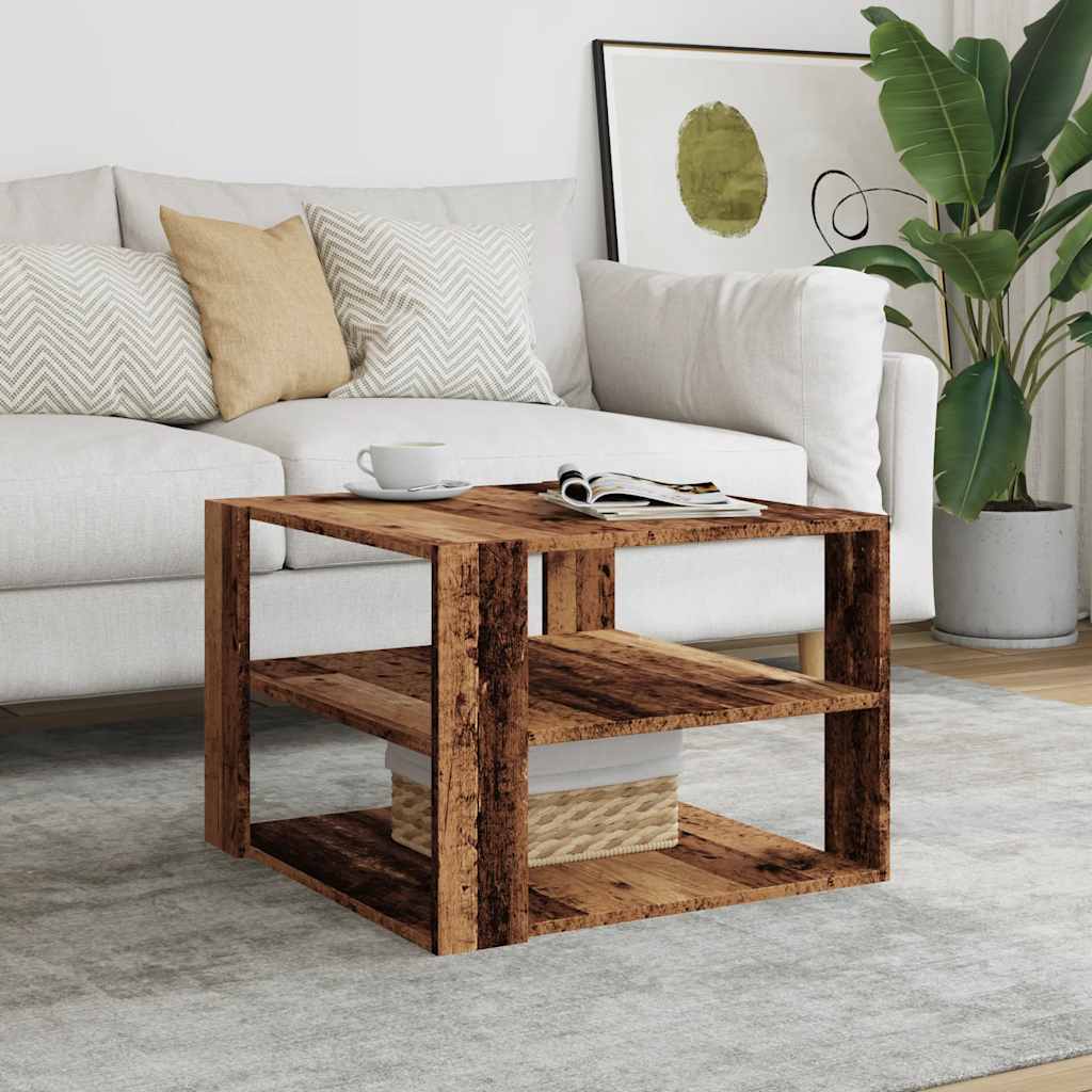 Salongbord Gammelt Tre 58X58X40 Cm Konstruert Tre