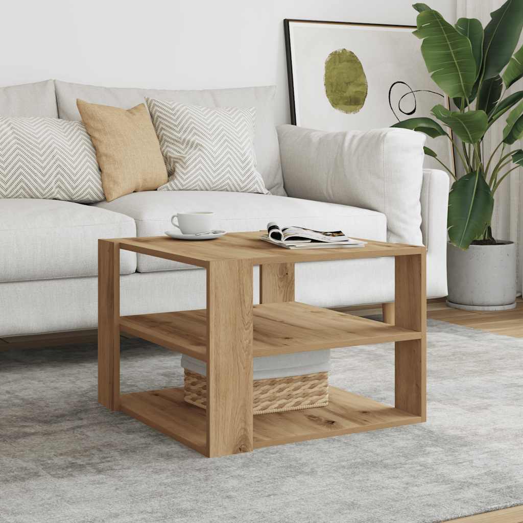 Salongbord Artisan Eik 58X58X40 Cm Konstruert Tre