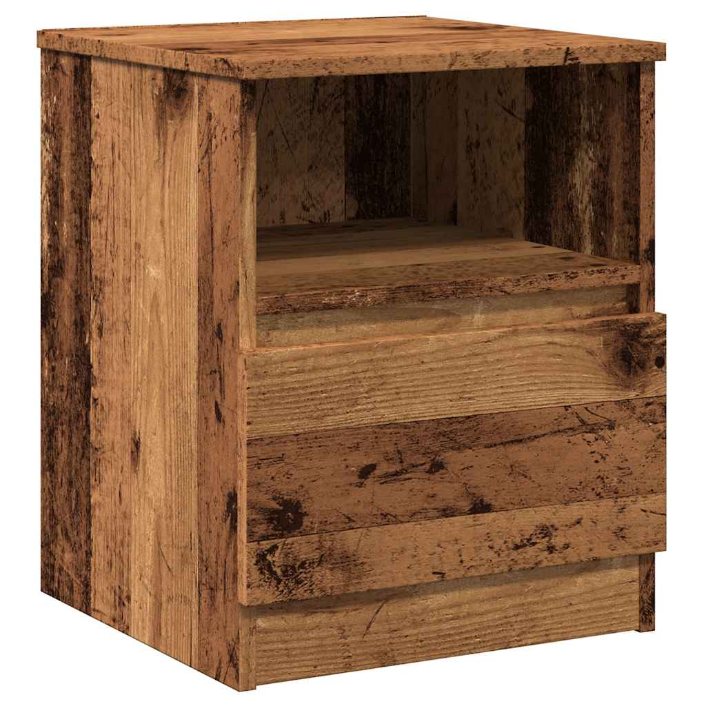 Nattbord Gammelt Tre 40X40X50 Cm Konstruert Tre