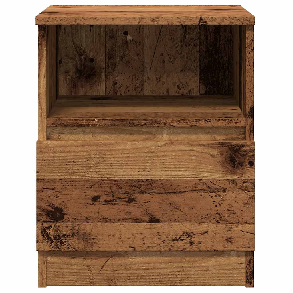 Nattbord Gammelt Tre 40X40X50 Cm Konstruert Tre