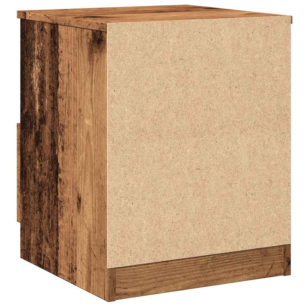 Nattbord Gammelt Tre 40X40X50 Cm Konstruert Tre