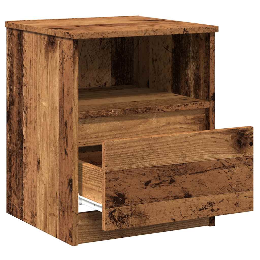 Nattbord Gammelt Tre 40X40X50 Cm Konstruert Tre