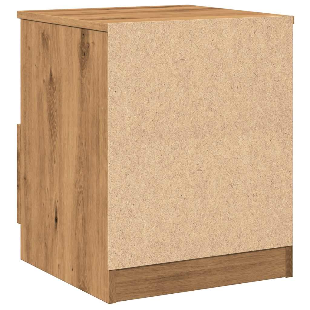 Nattbord Artisan Eik 40X40X50 Cm Konstruert Tre