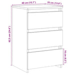 Nattbord Artisan Eik 40X35X62,5 Cm Konstruert Tre