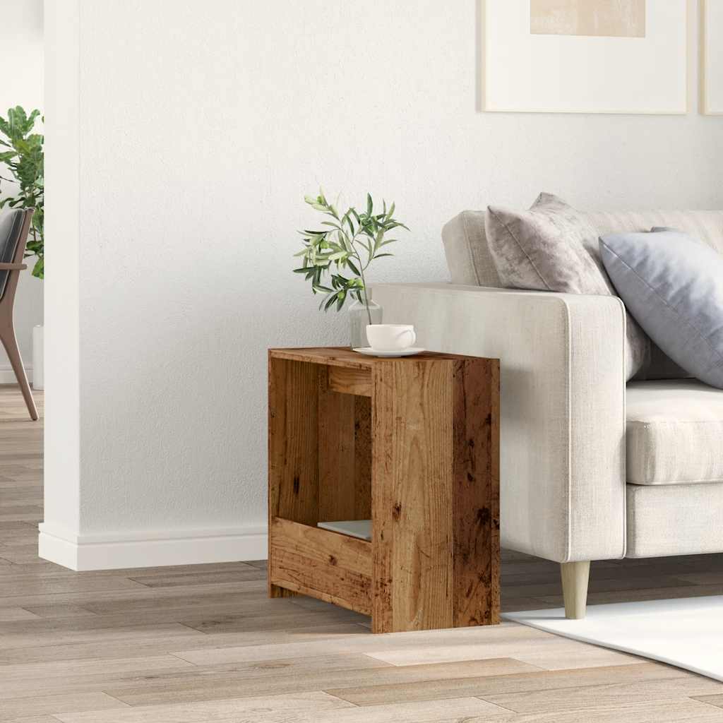 Sidebord Gammelt Tre 50X26X50 Cm Konstruert Tre