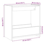 Sidebord Artisan Eik 50X26X50 Cm Konstruert Tre