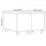 Salongbord Artisan Eik 60X60X38 Cm Konstruert Tre