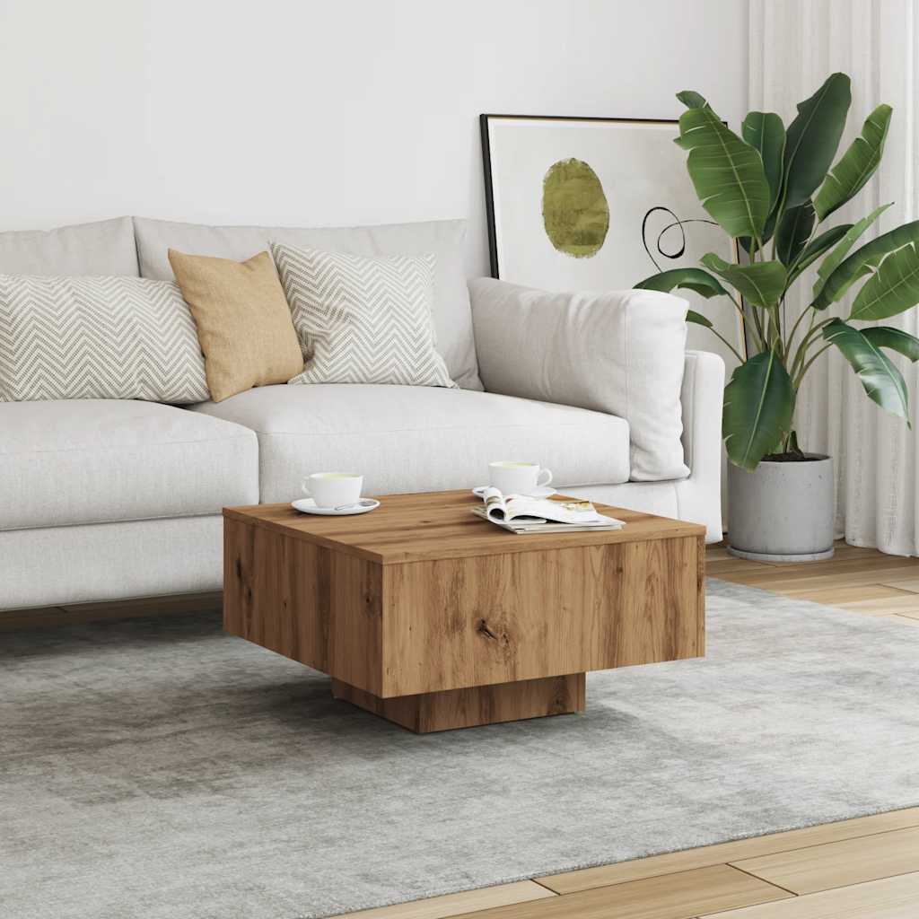 Salongbord Artisan Eik 60X60X31,5 Cm Konstruert Tre