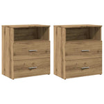 Nattbord 2 Stk Artisan Eik 50X32X60 Cm Konstruert Tre