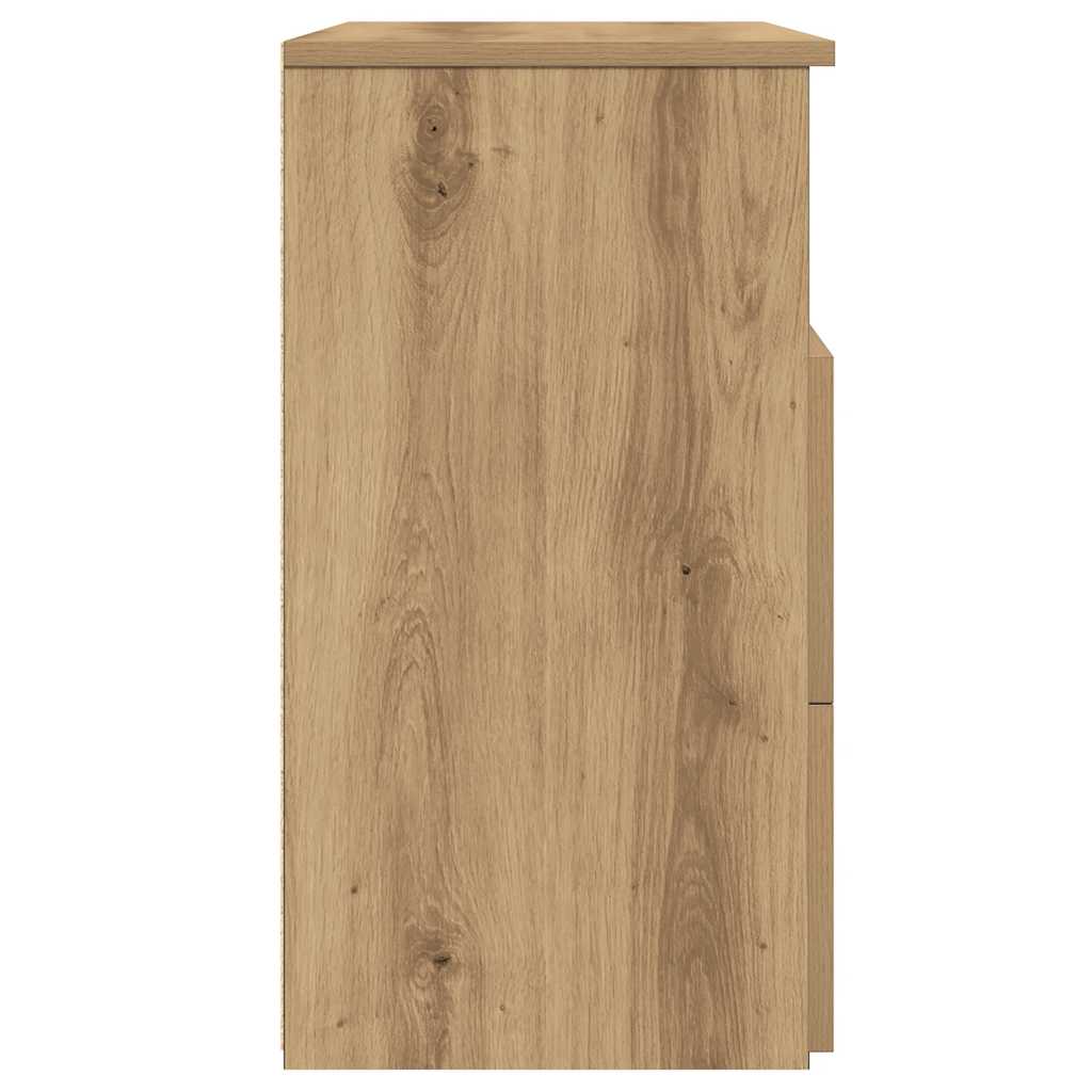 Nattbord 2 Stk Artisan Eik 50X32X60 Cm Konstruert Tre