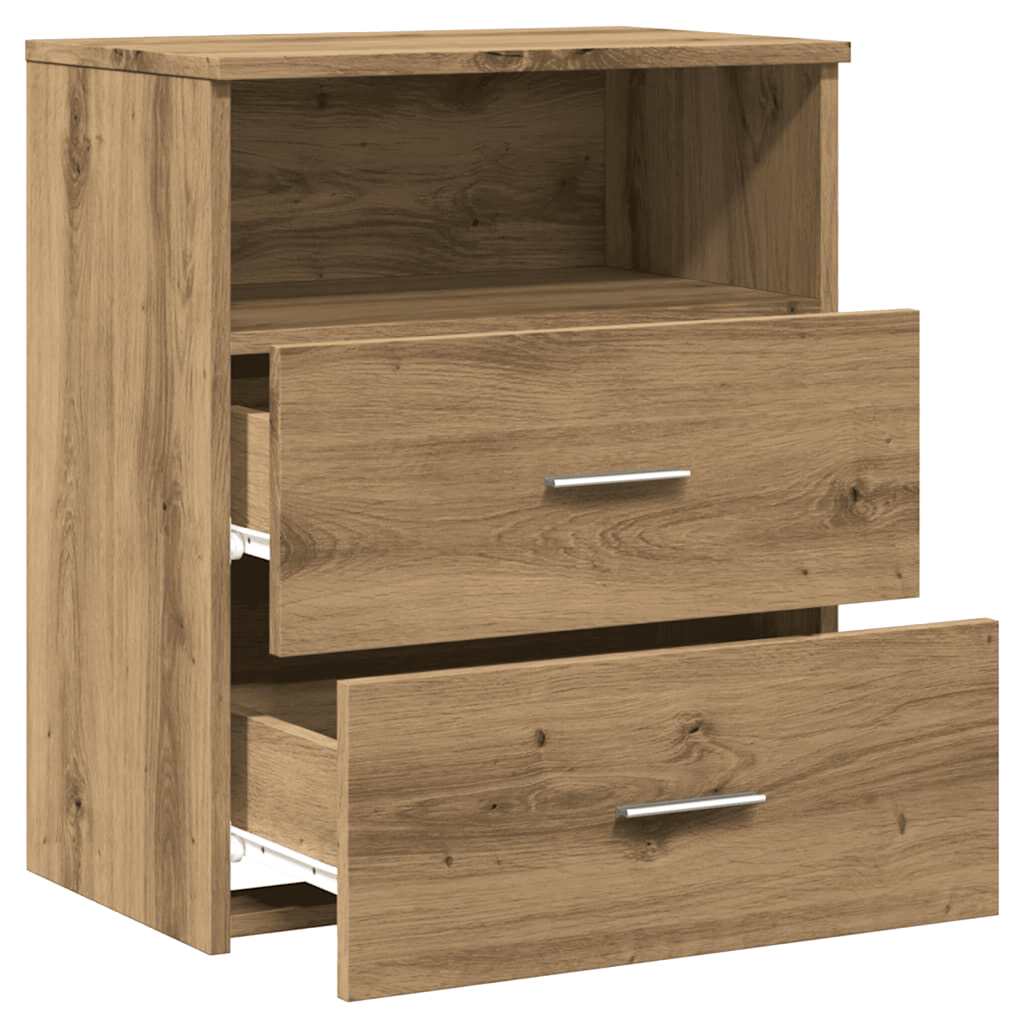 Nattbord 2 Stk Artisan Eik 50X32X60 Cm Konstruert Tre