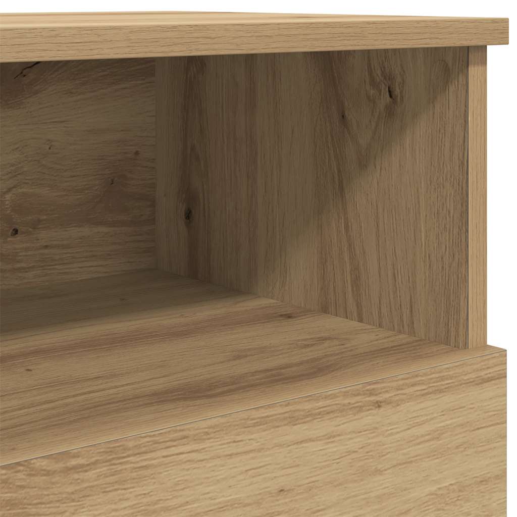 Nattbord 2 Stk Artisan Eik 50X32X60 Cm Konstruert Tre