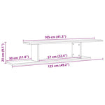 Veggmontert Tv-Hylle Artisan Eik 125X18X23 Cm Konstruert Tre