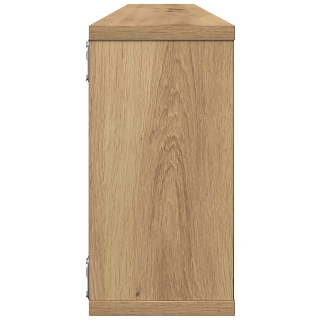 Vegghyller Kube 2 Stk Artisan Eik 100X15X30 Cm Konstruert Tre