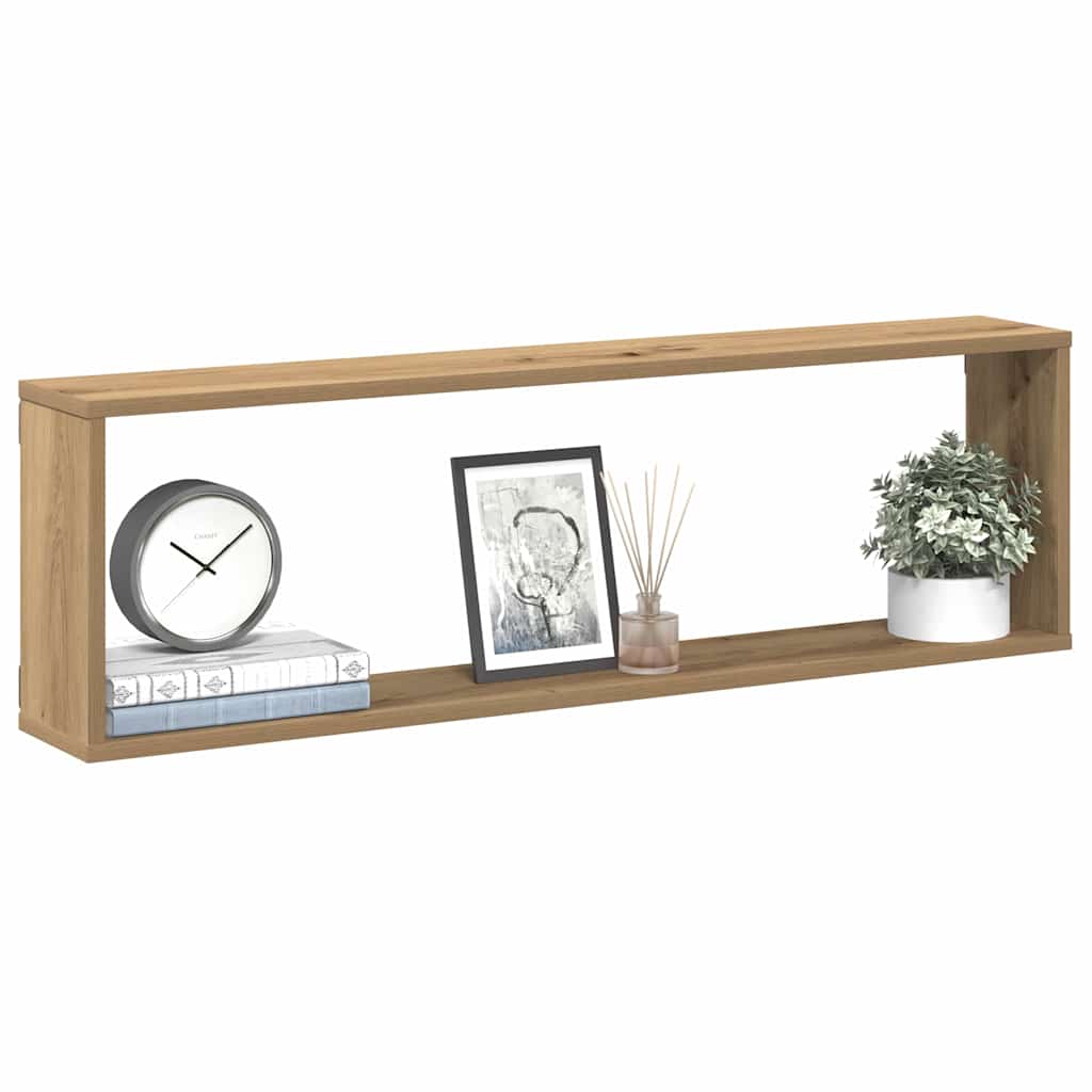 Vegghyller Kube 2 Stk Artisan Eik 100X15X30 Cm Konstruert Tre